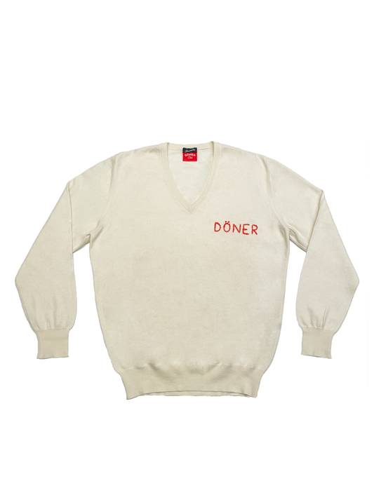 One-of-a-kind Cream Cashmere sweater
